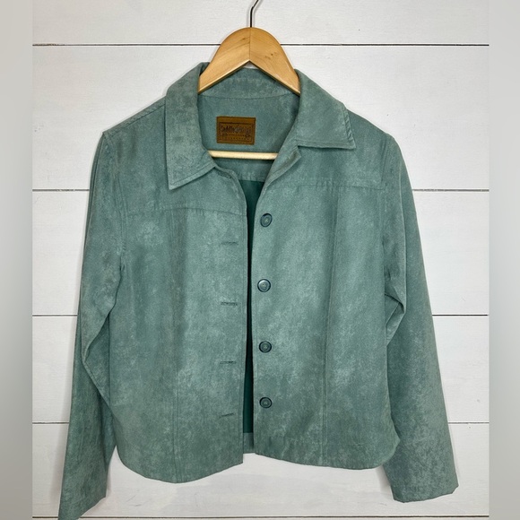 Saddle Ridge Jackets & Blazers - Saddle Ridge Vintage Western Suede Shacket Women's Sage Jacket - Size Medium